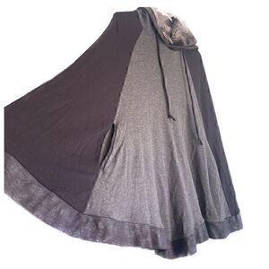 Capote Poncho With Faux Fur Lined Hoodie Size S/M​